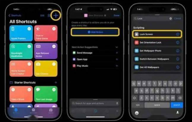 呈贡苹果14锁屏维修店分享iPhone14升级iOS16.4后如何创建锁屏快捷方式 